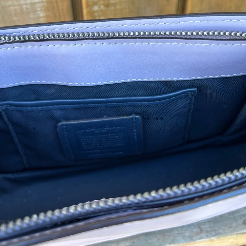 Coach Lavender Leather Crossbody Bag - Soft Purple - Picture 4 of 5